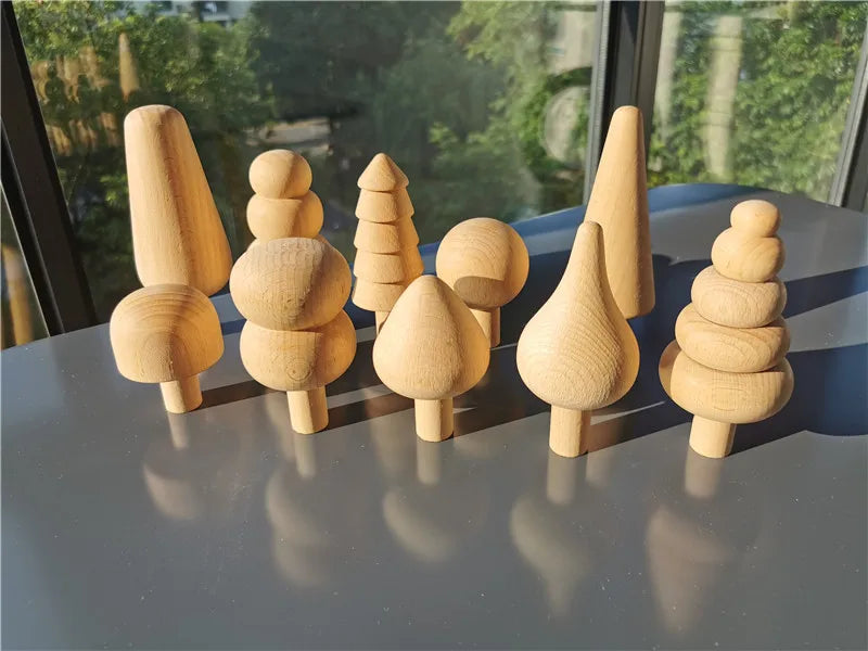 Colorful Wood Stacking Blocks Toy Set for Kids