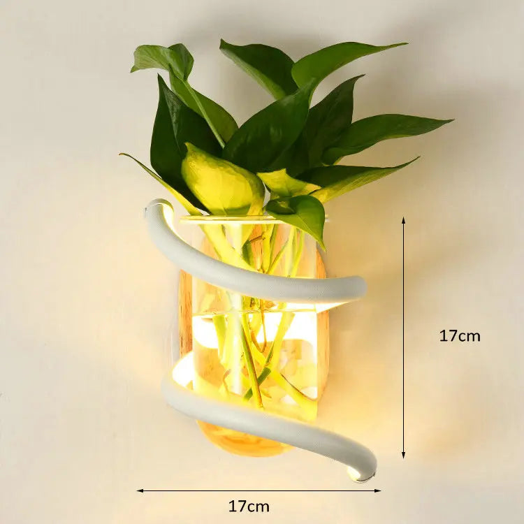 Natural Wooden Exterior Wall Light Fixture
