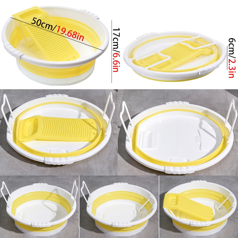 Space Saving Folding Laundry Sink Basin