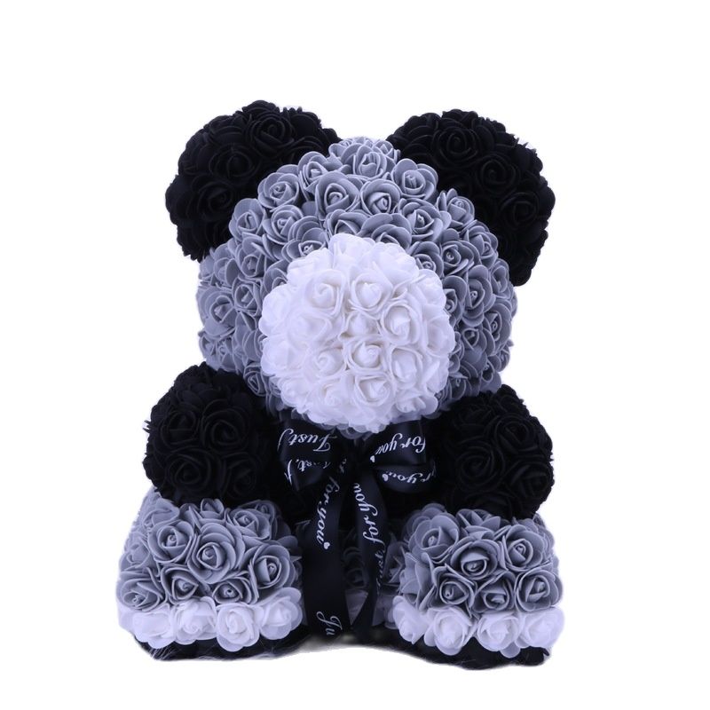 Artificial Flower Cute Stuffed Bear Toy