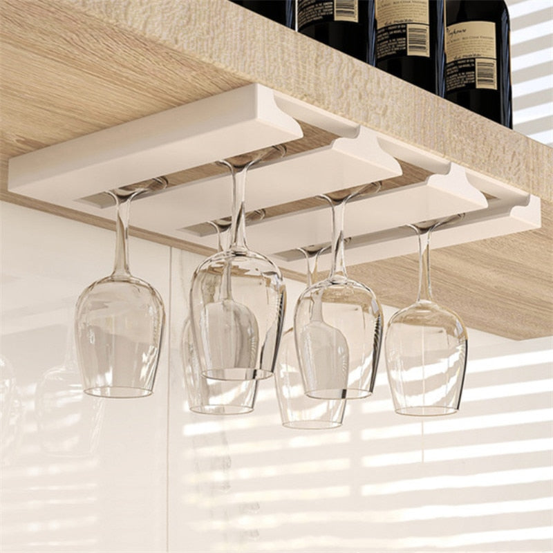 Compact Wall Mounted Glass Storage Rack
