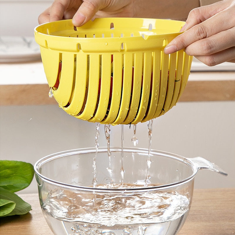 Quick Drain Double Tier Storage Basket - Luxicro