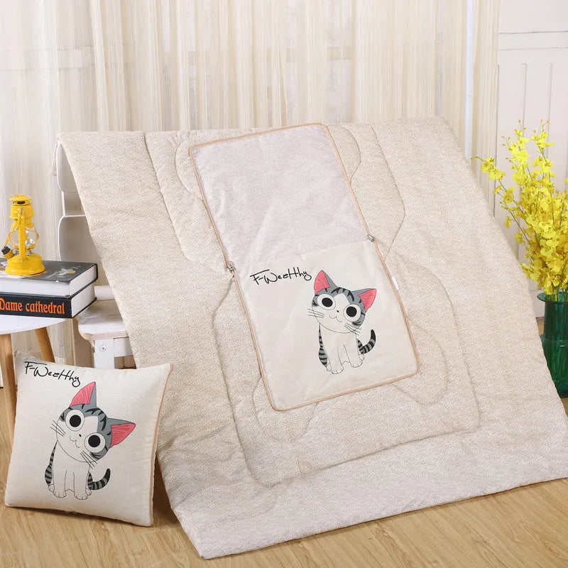 Cozy Plush Reversible Blanket Set