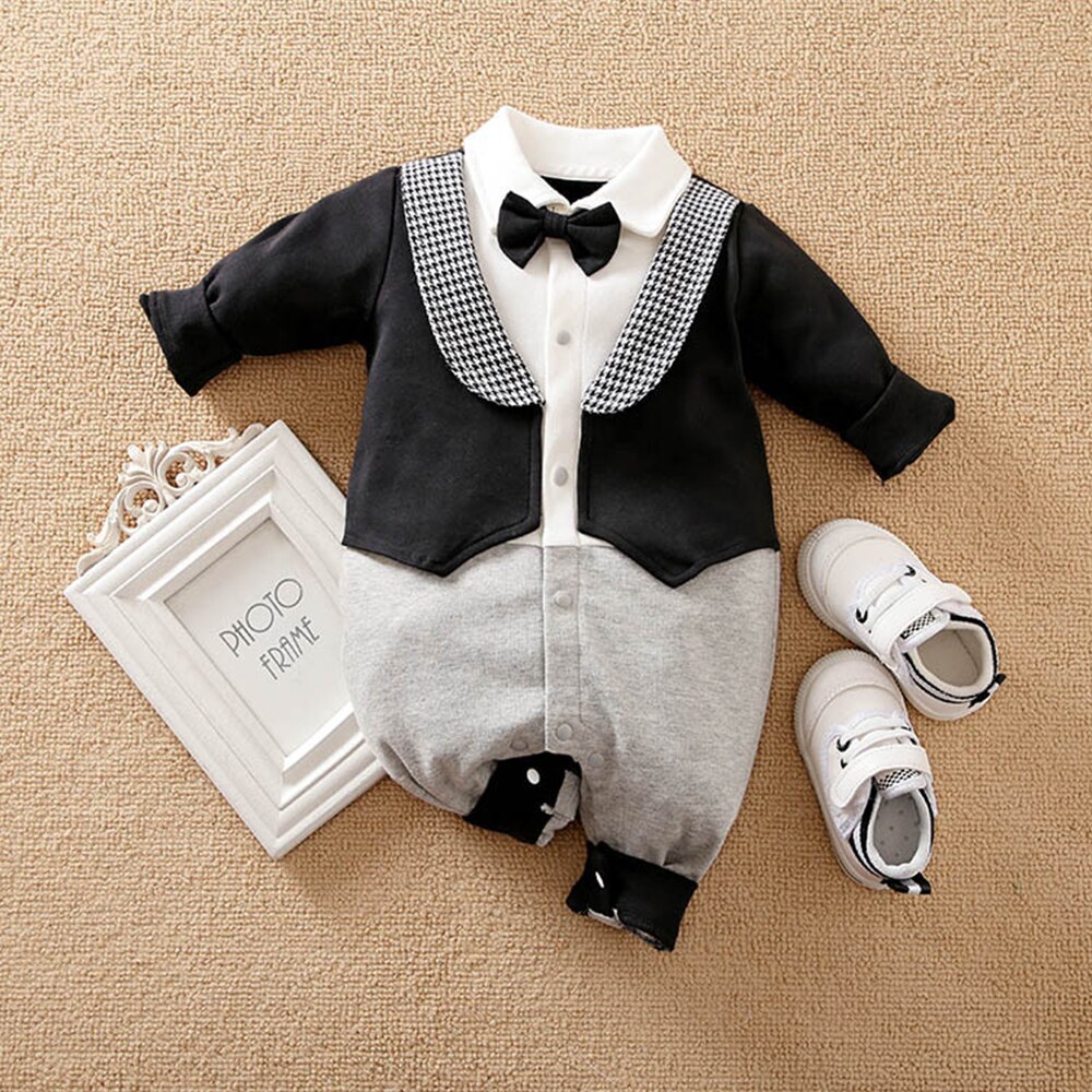 Adorable Infant Boy Short Romper