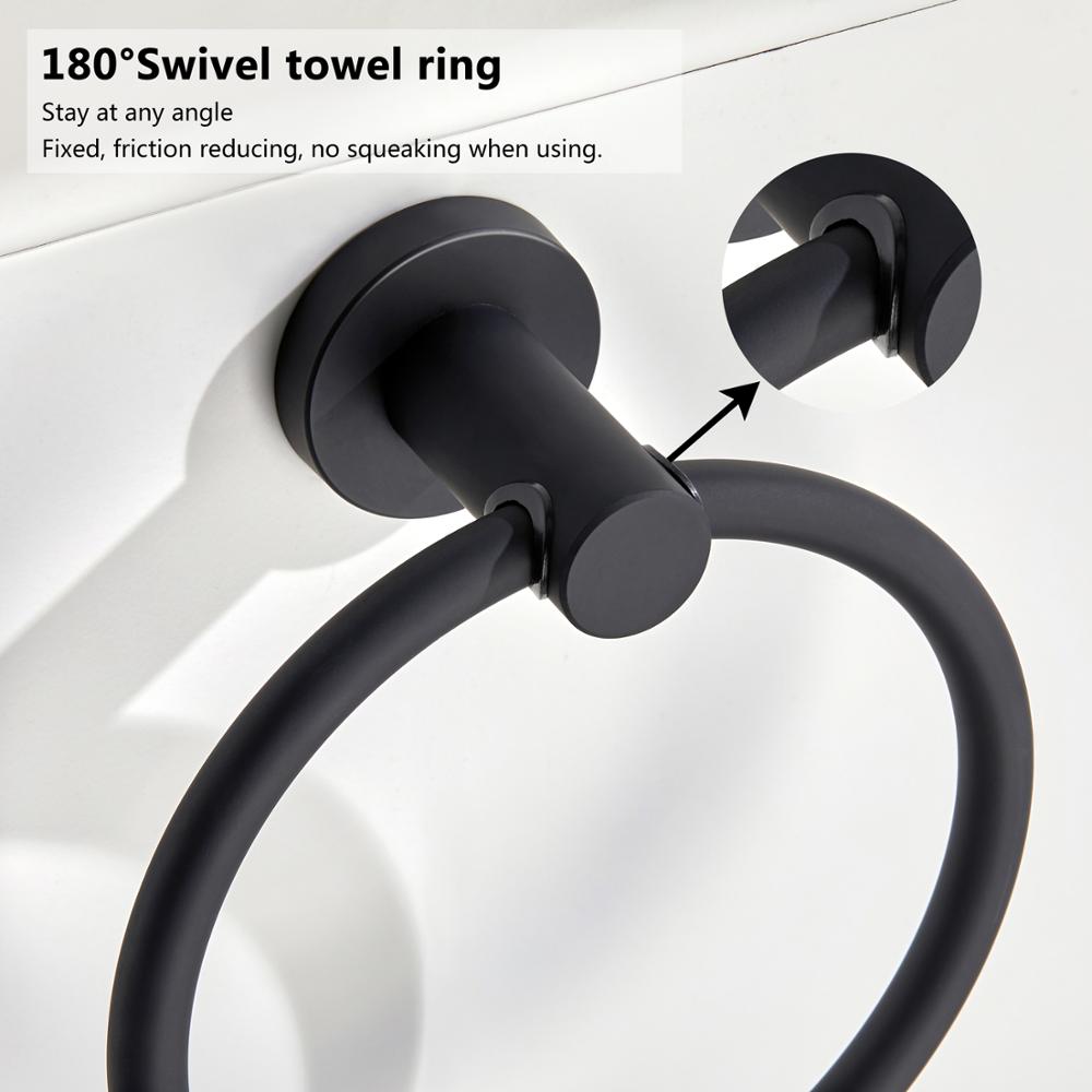 Stylish Silver Bathroom Towel Ring