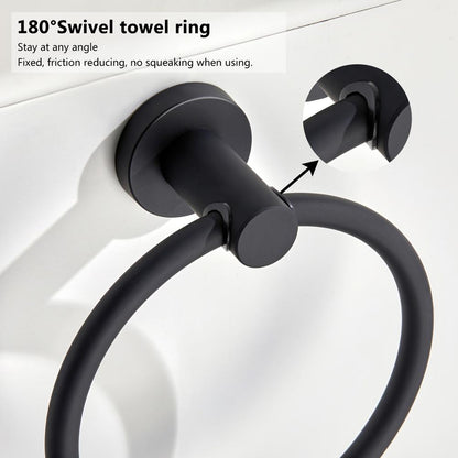 Stylish Silver Bathroom Towel Ring