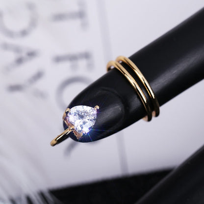 Trendy Silver Stacking Slim Ring Set