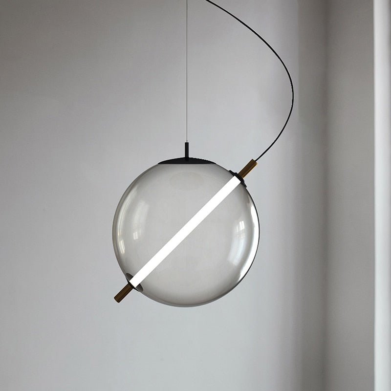 Stylish Copper Glass Pendant LED Light Fixture - Luxicro