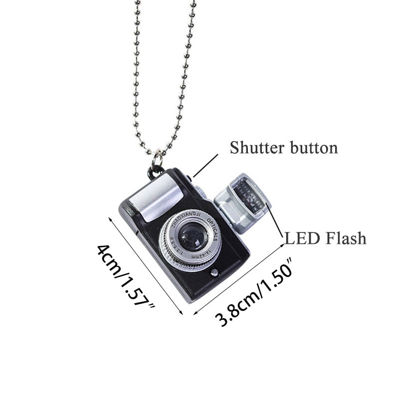 Vintage Style Camera LED Necklace