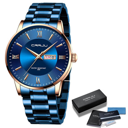 Stylish Mens Water Resistant Stainless Steel Watch