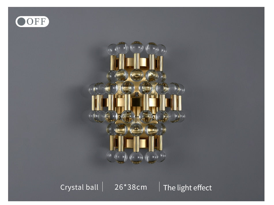 Beautiful Sparkling Crystal Wall Lamp
