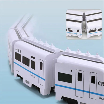 Colorful Toy Train Set with Lights and Music