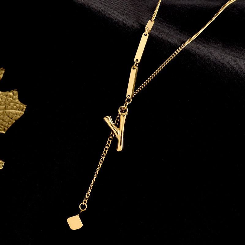 Custom Monogrammed Pendant Necklace