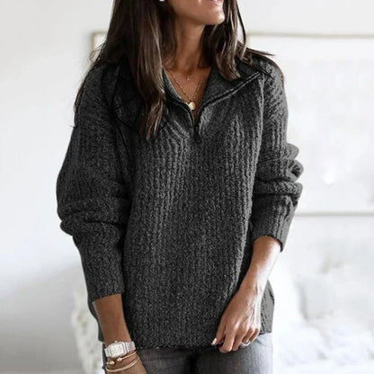 Cozy Womens Lightweight Sweater - Casual Fall Pullover