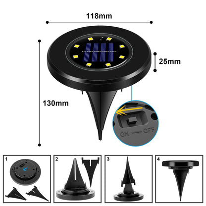 Weatherproof Solar Garden Lanterns Black Kit
