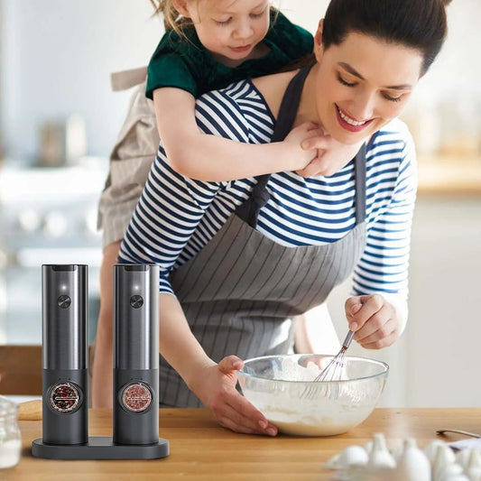 Automatic Salt Pepper Grinder USB Rechargeable Mill - Luxicro