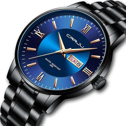 Stylish Mens Water Resistant Stainless Steel Watch