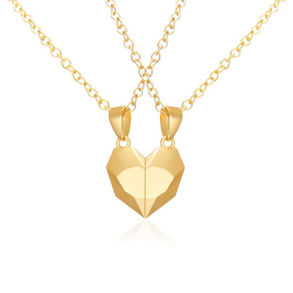 Lovely Couple Heart Pendant Necklace Set