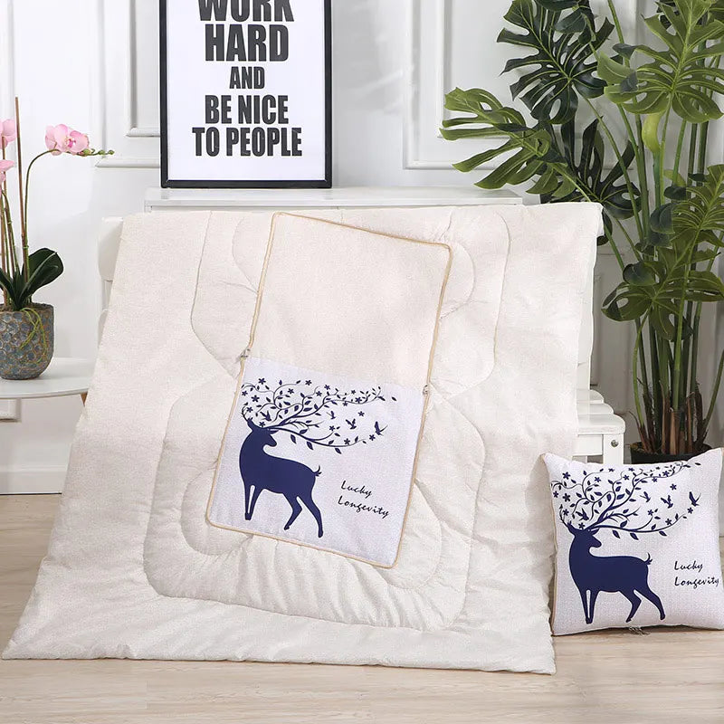 Cozy Plush Reversible Blanket Set