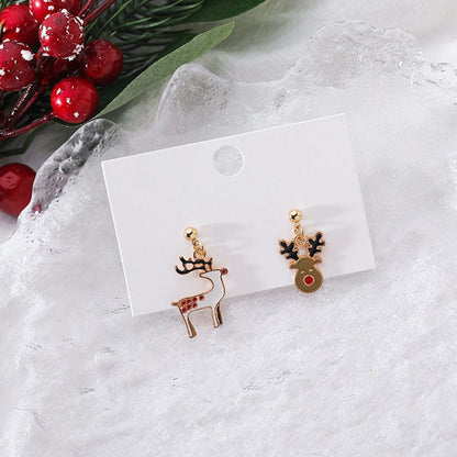 Festive Holiday Christmas Tree Dangle Earrings