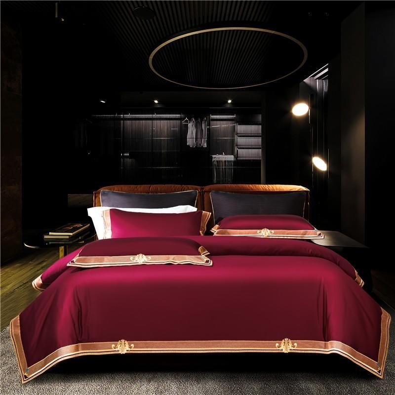 Luxury Embroidered Egyptian Cotton Bedding Set