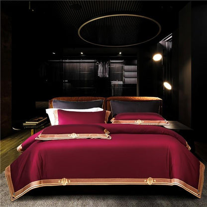 Luxury Embroidered Egyptian Cotton Bedding Set