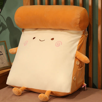 Cozy Delicious Toast Print Throw Pillow