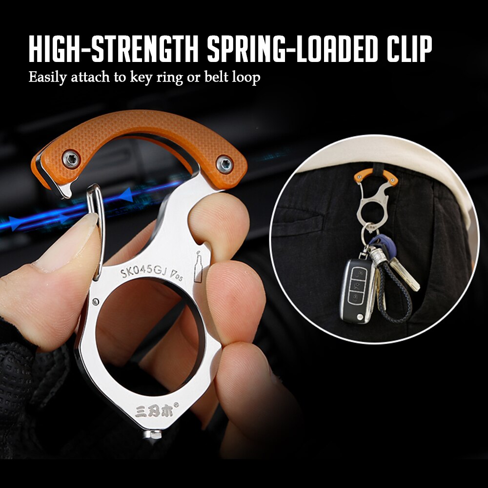 Tactical Outdoor Multi-Tool Keychain Ring