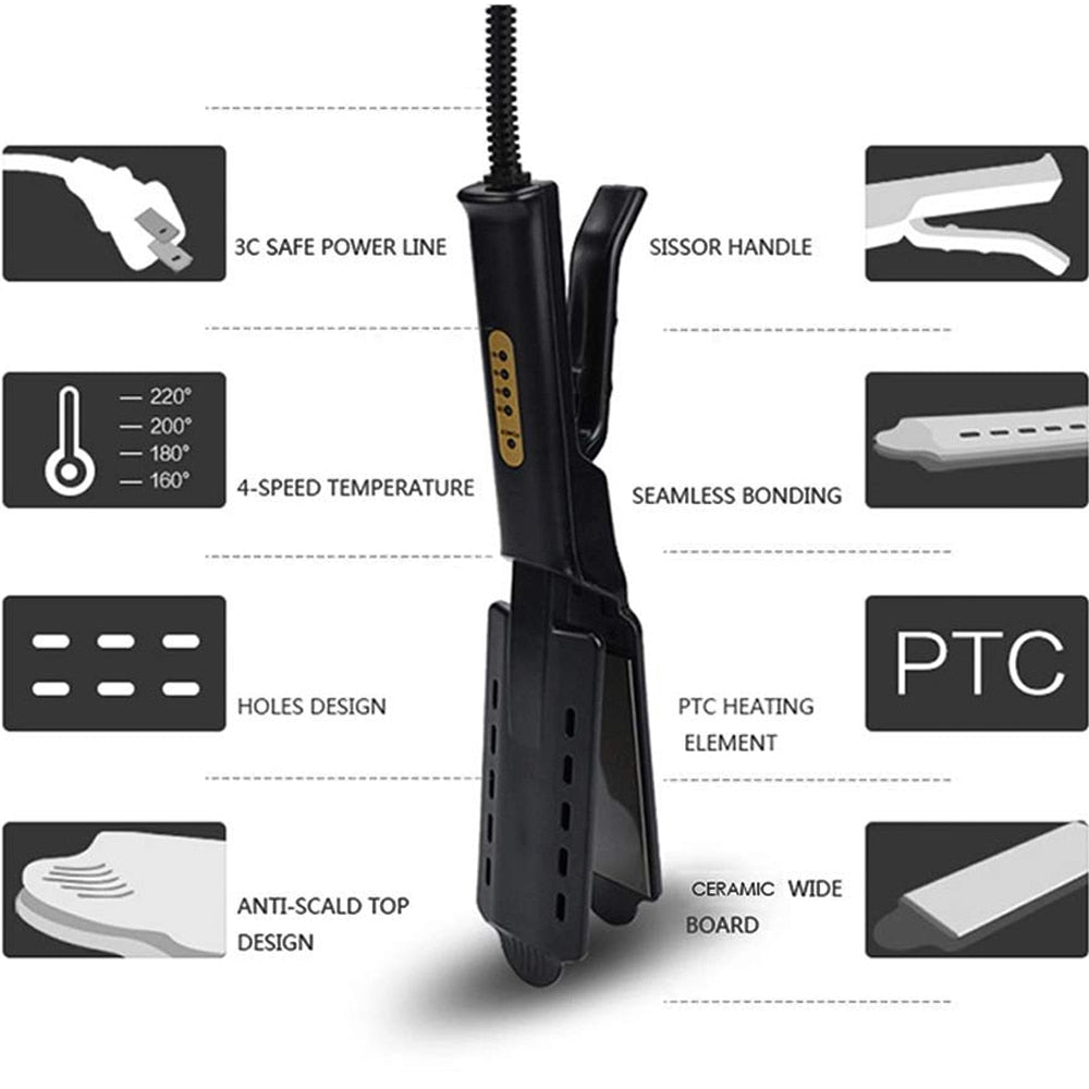 Professional Adjustable Ceramic Flat Iron Hair Straightener