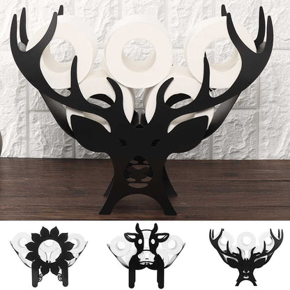 Decorative Iron Toilet Paper Holder with Animal Design