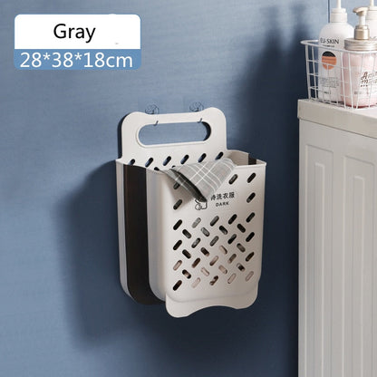 Folding Space Saving Laundry Basket Holder