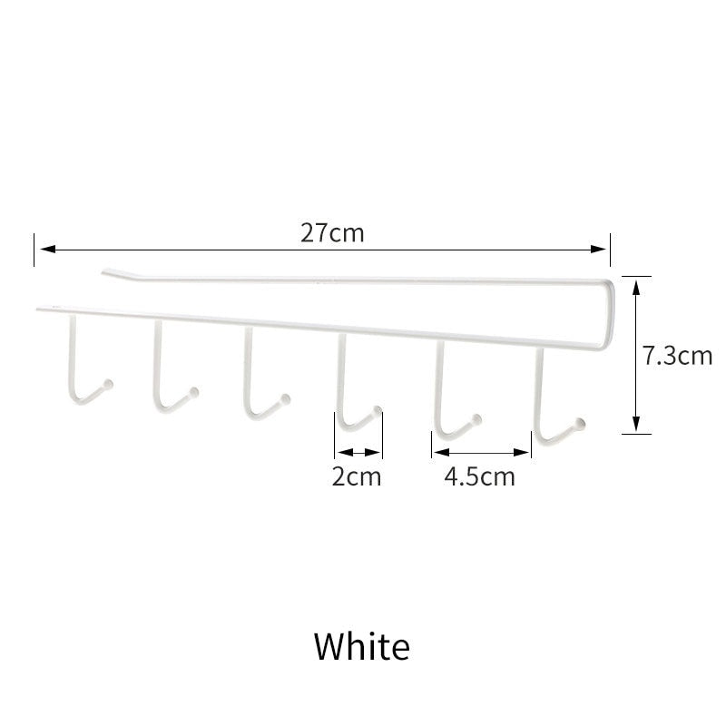 Space Saving Under Cabinet Storage Hook Rack - Luxicro