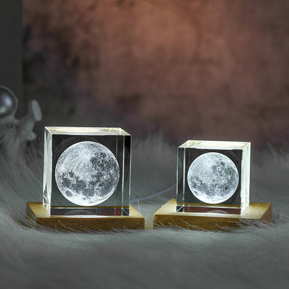 Sparkling Glass Moonlight Table Lamp