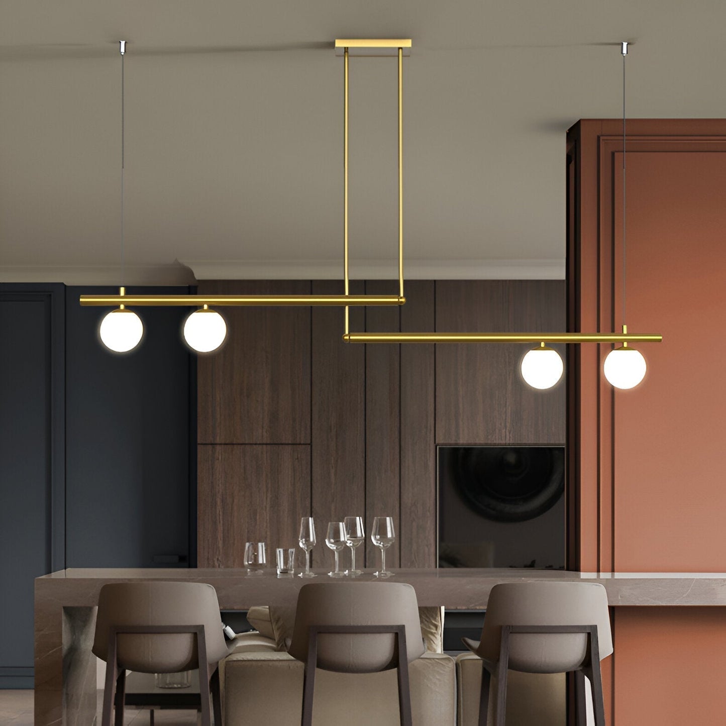 Stylish Clear Hanging Lamp