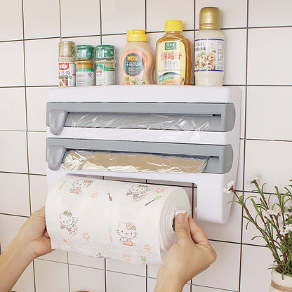 Space Saving Kitchen Paper Holder Shelf