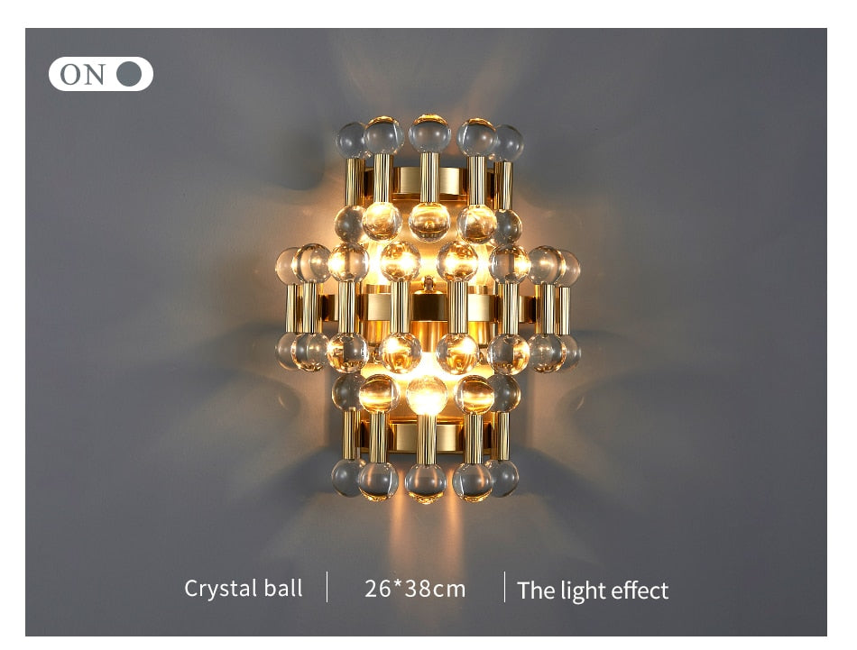 Beautiful Sparkling Crystal Wall Lamp