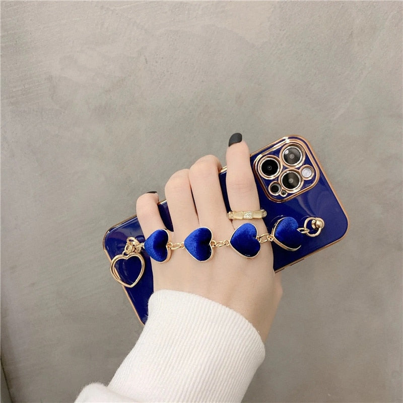 Metallic Heart iPhone Phone Cover
