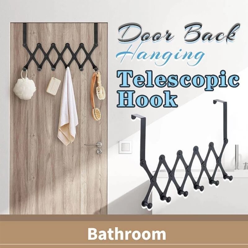 Space Saving Over Door Clothing Hook Rack