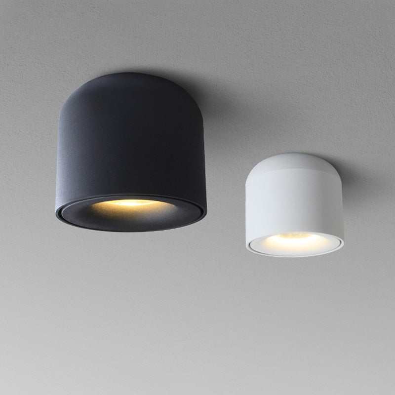 Round White LED Spot Light In Modern Nordic Design - Luxicro
