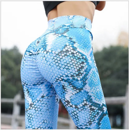Trendy Snake Print Women's Workout Leggings