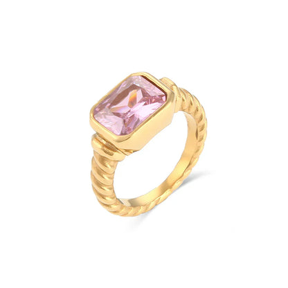 Luxurious Square Cut Diamond Engagement Ring