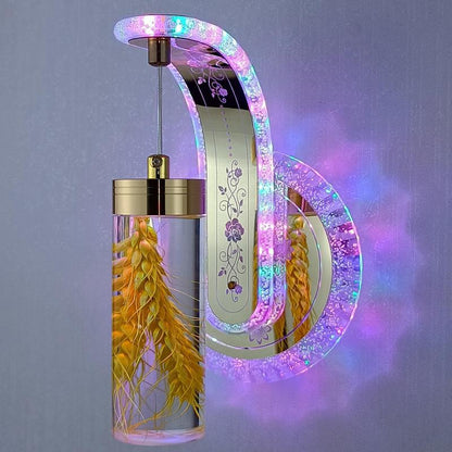 Elegant Glass Floral Dimmable Wall Lamp