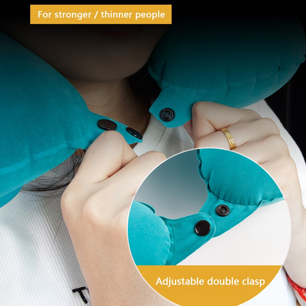 Soft Inflatable Travel Neck Support Pillow