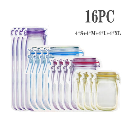 Durable Transparent Zipper Storage Bags