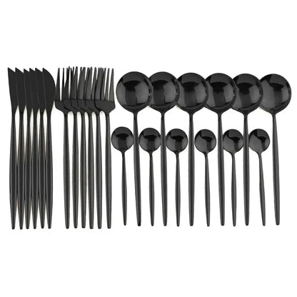 Luxury Silver Coated Metal Flatware Set