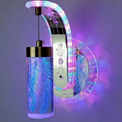 Elegant Glass Floral Dimmable Wall Lamp