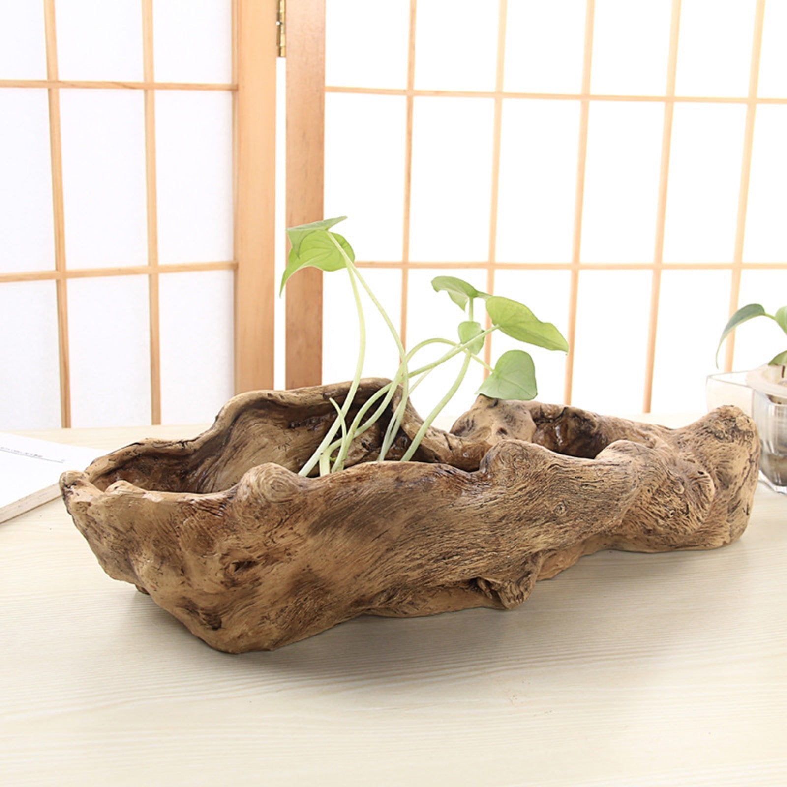 Rustic Wood Accent Table Centerpiece - Luxicro