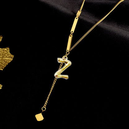 Custom Monogrammed Pendant Necklace