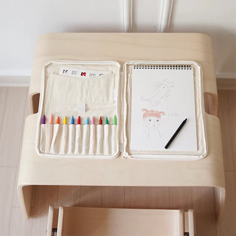 Colorful Kids Pencil Bag Storage Organizer - Luxicro