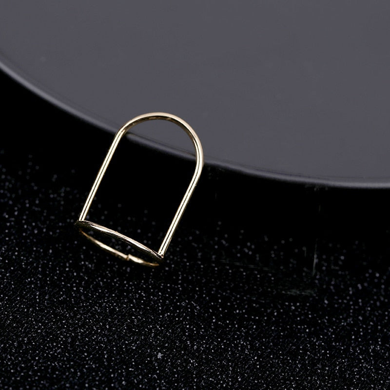 Trendy Silver Stacking Slim Ring Set